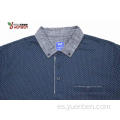 Camisa de hombre con cuello oxford estampado de jersey